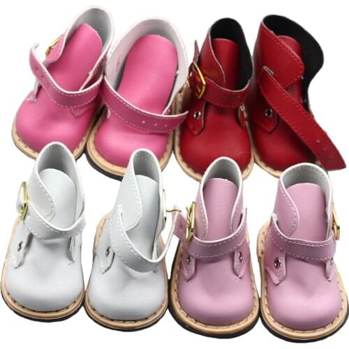 Mini Fashion Doll Shoes PU Leather Winter Boots Fit 43cm Baby Dolls and 18-Inch Girl Doll Accessories Christmas Present Toys