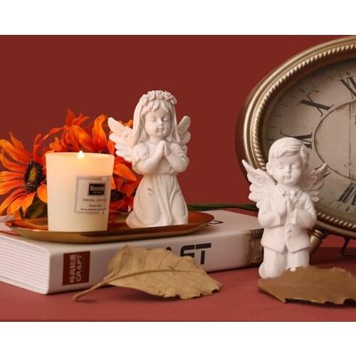 Nordic Prayer Little Angel Creative Mini with Wings Cupid Crafts Home Decoration Resin Embellishments Desk