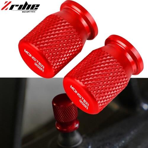 Motorcycle Accessorie Wheel Tire Valve Stem Caps CNC Airtight Covers For DUCATI MONSTER 1200R 1200S 2014 2015 2016 2017 2018
