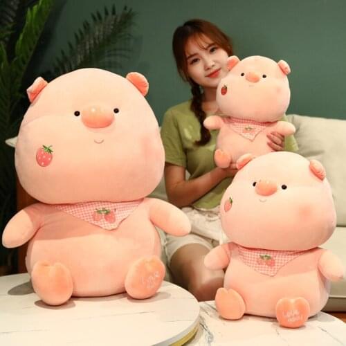 New Soft Fat Pig Plush Hugging Pillow Cute Piggy Stuffed Animal Doll Toy Gifts for Bedding, Kids Birthday, Valentine, Christma