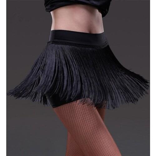 2021 New Lady Latin Dance Skirt For Womens tassel Practice Dancewear skirts rumba/Salsa Tango/Cha Cha Samba Competition Constume