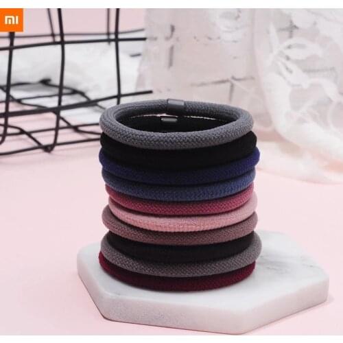 12 pieces of xiaomi mijia girl candy color nylon stretch hairband, childrens rubber band headband, hair band, fashion hairband