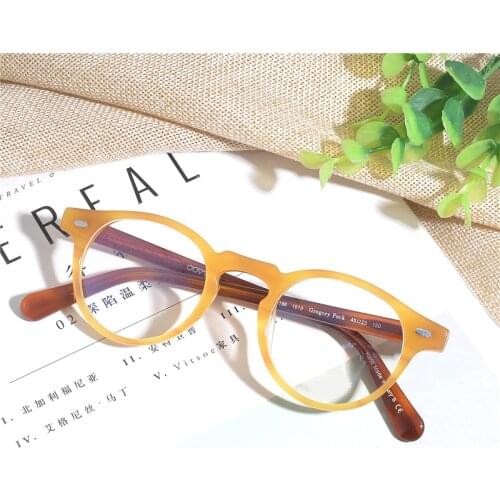 Retro Round Optical Eyeglasses Frame OV5186 Gregory Peck Reading Eyewear Women Men Spetacle Blue Light Glasses PrescriptionGafas