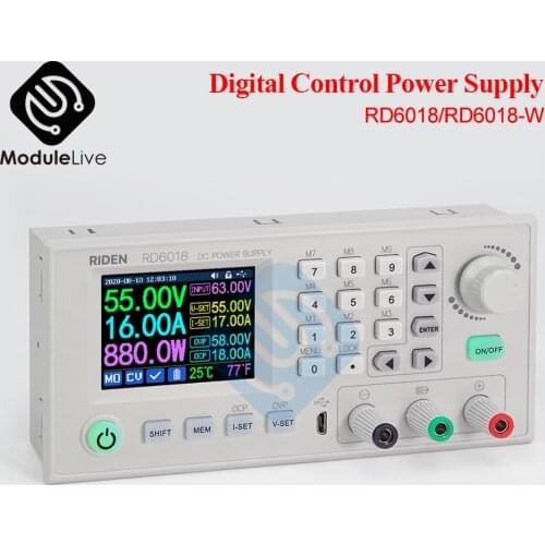 RD6018 RD6018W USB WiFi CNC Adjustable DC-DC Voltage Step Down Power Supply Module Buck Converter DC Voltmeter 60V Multimeter