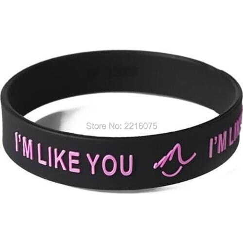 500pcs embossed printed I'm Like You Leo Messi silicone wristband rubber bracelets free shipping by DHL express