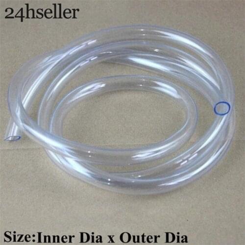 1m/5m PVC Hose Water Tube Pipe for Water Pump, Soft Transparent Garden Water Hose, Aquarium Pump Tube for Irrigation Fountain