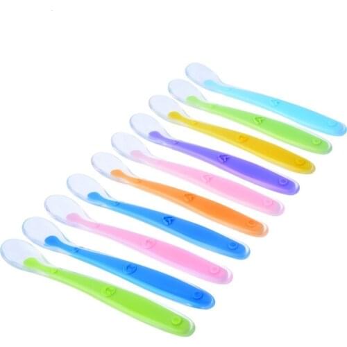 Silicone Baby Spoon Feeding Training Spoon For Baby Safety Feeding Infant Spoon For Children Kids Utensils Baby Tools