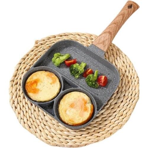 Four-Hole Frying Pot Pan Thickened Omelet Pan Non-Stick Egg Pancake Steak Pan Cooking Egg Ham Pans Breakfast Maker Cookware