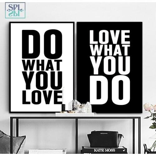 SPLSPL Abstract Black and White Inspiring Quotes Art Posters Hd Print Posters Wall Art Canvas Painting Home Decoration Picture