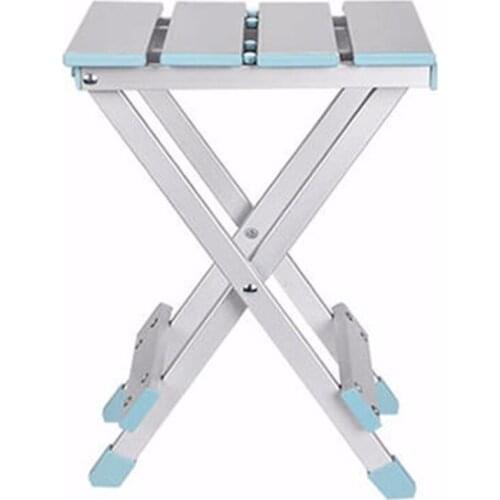 200kg Outdoors Fold Small Tools Chair Household Aluminium Alloy Campstool Fishing Camping Picnic Barbecue Beach Portable Bench