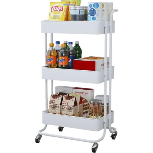 Trolley rack floor to floor bathroom kitchen mobile snacks baby toilet multi-layer bedside storage rack