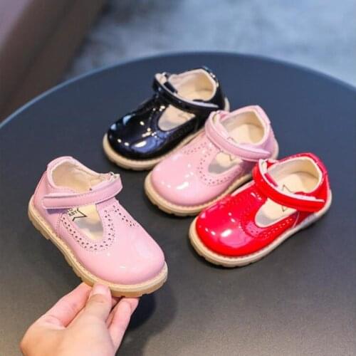 2020 Kids Shoe Girls Autumn New Princess Single Shoes Girls Patent Leather Princess British Retro Leather Boys Shoes