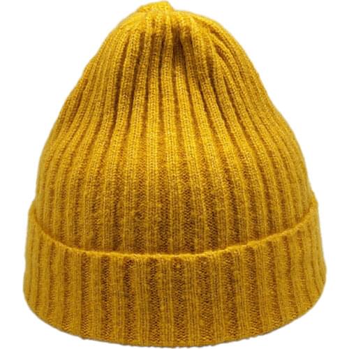 Mixed Color Winter Cap Knit Hat for Men Women Striped Shape Beanies Dark Green Black Blue Yellow