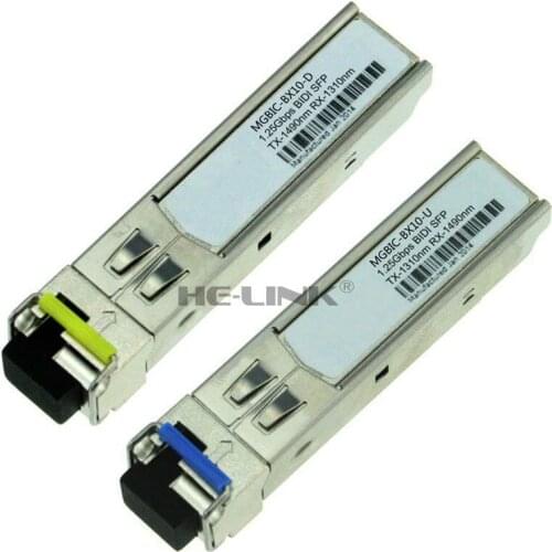 LODFIBER MGBIC-BX10-U/MGBIC-BX10-D EX-TR-EME Net-worksCompatible 1.25G 1310/1490nm BiDi 10km Transceiver