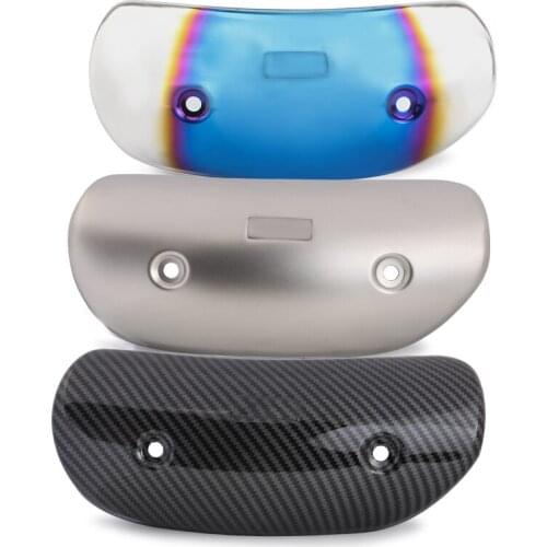 Zengjianmotoo - Universal Motorcycle Exhaust Pipe Carbon Fiber Protector Heat Shield Cover Guard Anti-scalding Cover