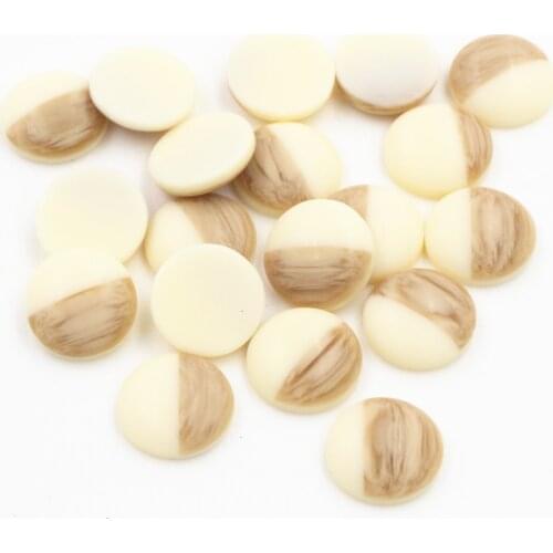 40pcs 12mm Wood Colors Wood grain Frosted imitation leather Style Flat back Resin Cabochons Fit 12mm Cameo Base Button-Y7-37