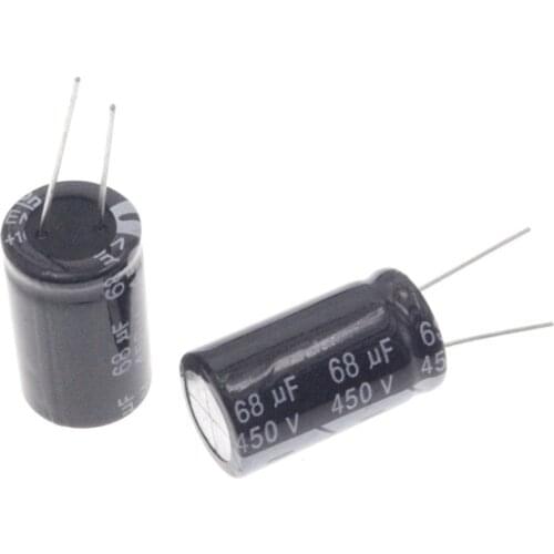 5pcs 450V68UF electrolytic capacitor 68UF 450V Volume: 18x30mm