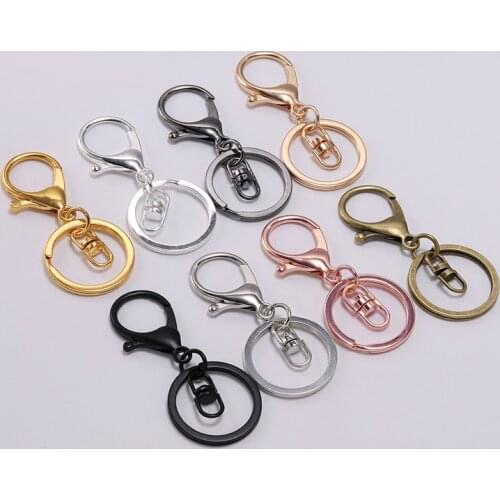 5pcs/lot Lobster Clasp Hook Keychain Keyring for Keyring Key Holder DIY Keychain Jewelry Making Accessories