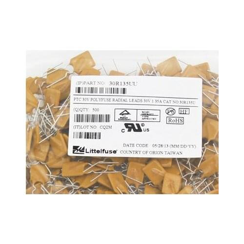 500PCS x 30R135UU 30V 1.35A PTC POLYFUSE RADIAL LEADS PTC Resettable Fuse 30R135U