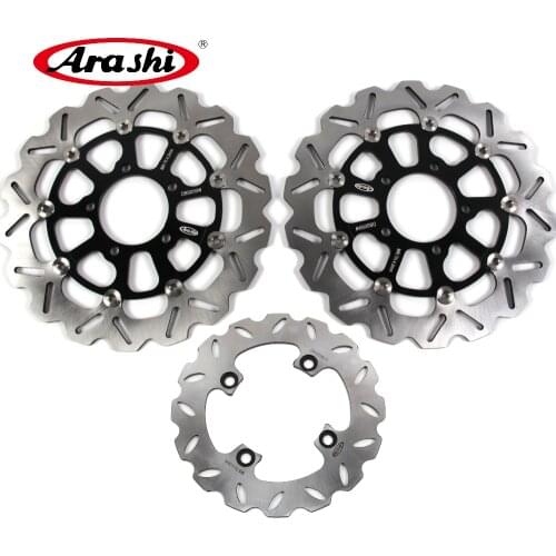 Arashi 1 Set NINJA ZX10R 2008-2015 CNC Floating Front Rear Brake Discs Disks Brake Rotors ZX-10R ZX 10R 2009 2010 2011 2012