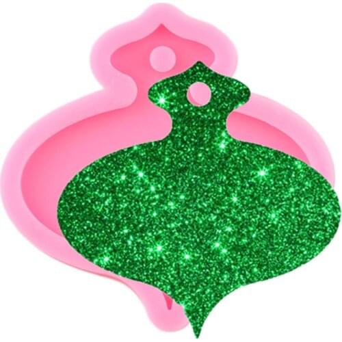 Shiny Christmas Gift Bag Shape Necklace Jewelry Silicone Mould DIY Epoxy Resin Keychain Moulds