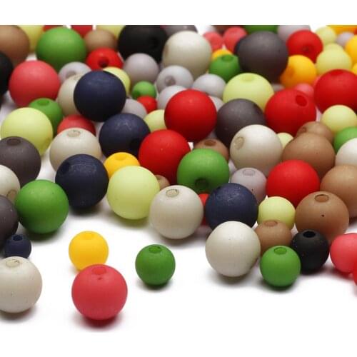 Colorful Mixed Round Acrylic Beads 4/6/8mm Loose Spacer Beads For Jewelry Making Handmade Diy Necklace Bracelet Accessories