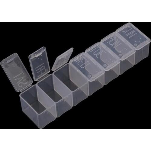 Organizer Pill Case Splitters Storage Dispenser Weekly 7 Days Pill Case Medicine Storage Tablet Pill Box 7 Solt Medicine