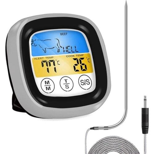 Digital Meat Kitchen Thermometer Stainless Waterproof Meat Temperature Probe Oven Cooking BBQ Temperature Meter