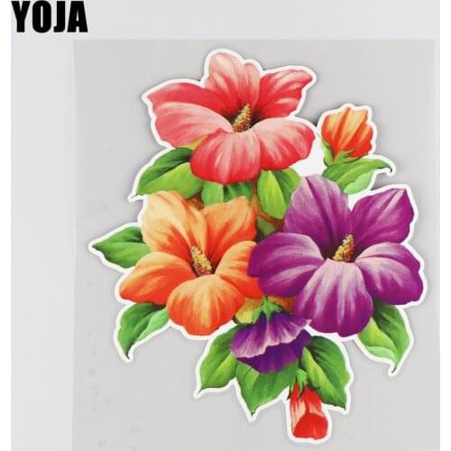 YOJA 16.5×19.4CM Color Cosmos Window Bumper Decoration Stickers Creative Cartoon Car Accessories 19B-0064