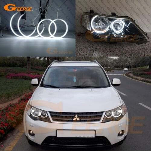 For Mitsubishi Outlander II 2006 2007 2008 2009 HALOGEN HEADLIGHT Excellent Ultra bright CCFL Angel Eyes Halo Ring Day Light