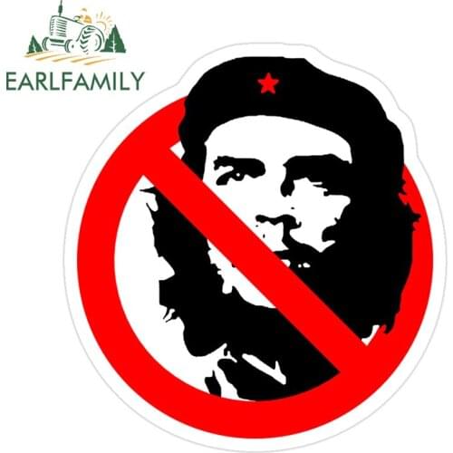 EARLFAMILY 13cm x 12.2cm for Che Guevara Warning Car Assessoires Stickers Vehicle Motorcycle Decal Waterproof Sunscreen Decor