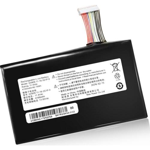 GI5KN-00-13-3S1P-0 Z7-KP7D2 Z7-KP7GT 4100mAh New Laptop Battery For Clevo GI5KN-00-13-3S1P-0 GI5KN-11-16-3S 11.4V 46.74Wh