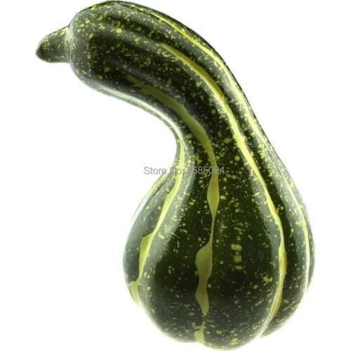 Gresorth 10'' Artificial Curved Green Pumpkin Fake Vegetable Halloween Home Party Decoration - 1 pc