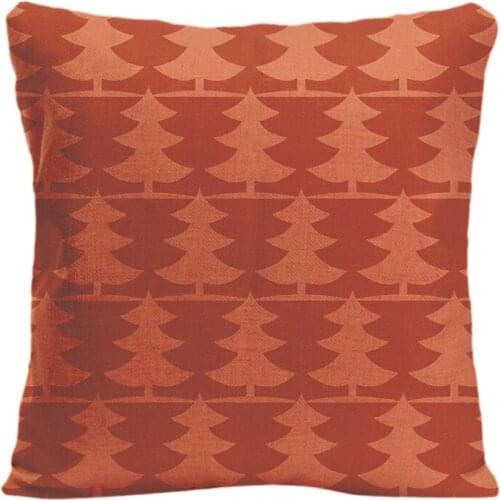Cotton Linen Pine Trees Orange Throw Pillow Case Decorative Cushion Cover Pillowcase Customize Gift By Lvsure For Car Sofa Seat