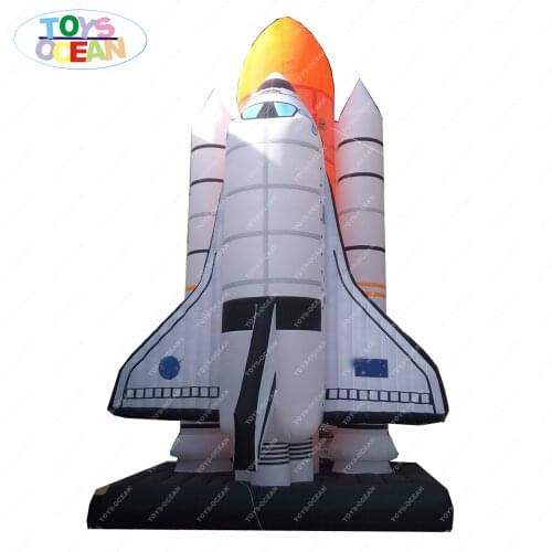 Customized giant inflatable rocket aerospaceplane space shuttle aircraft model for adervsting
