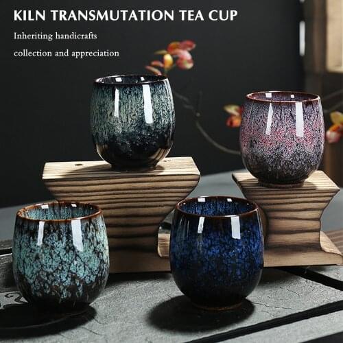 China Tea Cup 150ML Ceramic Kung Fu Tea Cup Kiln Change Ceramic Home Tea Cup Creative Ceramic Cup Porcelain Gift