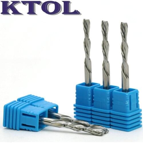 4x17mm Down Cut Double Flute CNC End Mill Carbide Engraving Router Bits /Professional CNC Milling Bits Wood Cutting Tools