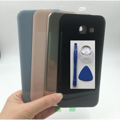 For Samsung Galaxy A5 2017 A520 A520F Original Mobile Phone Case Housing Glass Back Cover Rear Battery Door + Adhesive + Tools