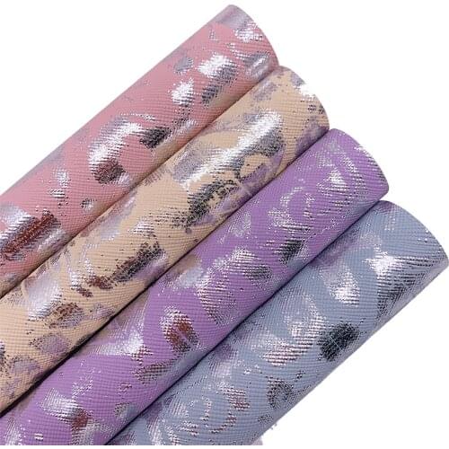 Metallic Synthetic Faux Leather Fabric Sheets Pastel Colors Leather Vinyl For DIY Earrings Bows 21X29CM 6S109B