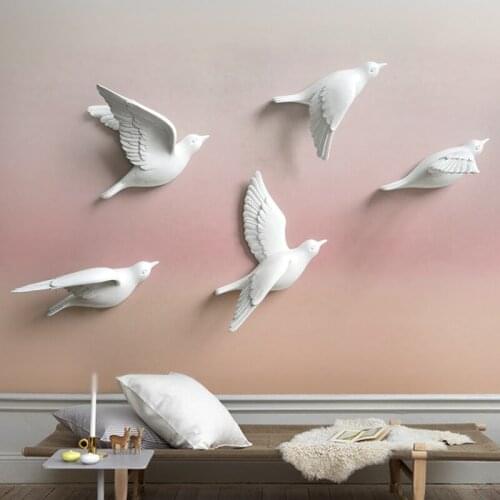 White Birds Wall In Wall Stickers 3d Birds Decoration wall stickers wall decorations living room decor wall decorations