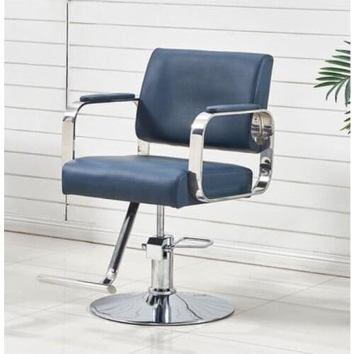New hairdressing chair hair salon special barber shop hair salon haircut chair stainless steel armrest barber chair can be raise