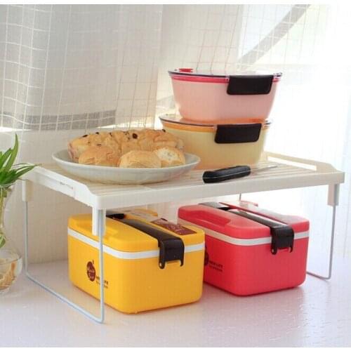 1PC Newest Multi use superposition snap type shelf reinforcement thickened, foldable kitchen sundry storage rack O0089