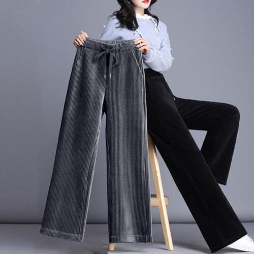 Qpipsd Women's Corduroy Trousers