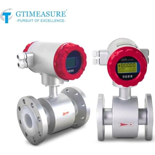Sewage Waste Water Measurement Integrated Electromagnetic Electronic Flow Meter 24VDC 4-20mA RS485