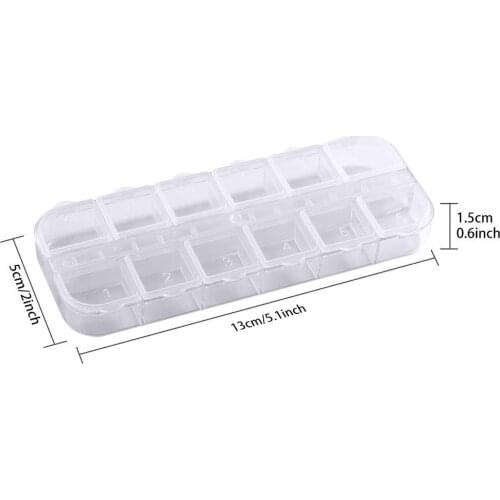 Sale Storage Empty box 10/24 Cells Box Plastic Case Rhinestones Container For Nail art accessories Tools