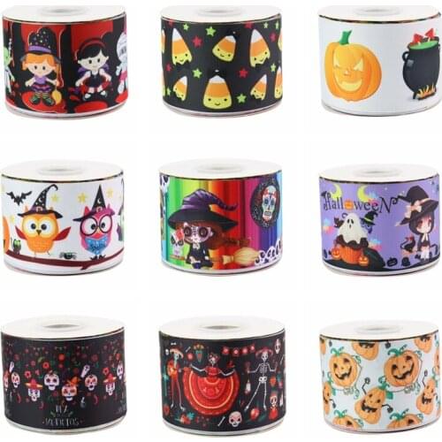 22MM 25MM 38MM 50MM 75mm Printed Pattern on Grosgrain Ribbon for diy ribbon