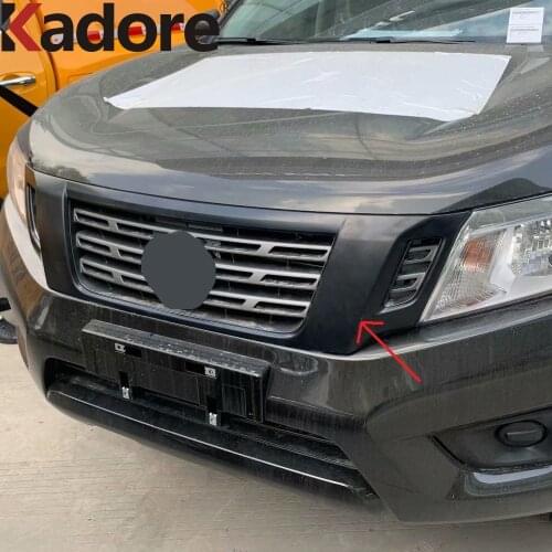 For Nissan Navara NP300 ST 2014 2015 2016 2017 2018 2019 Carbon Fiber Front Center Grille Grills Cover Trim Car Auto Accessories