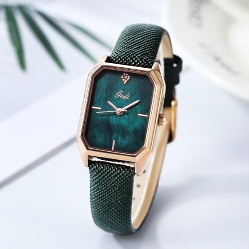 Luxury Peacock Green Trend Fashion Square Womens Belt Watch Waterproof Casual Quartz Personality Watch Girl Relojes Para Mujer
