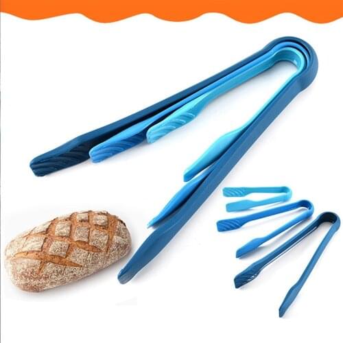 3Pcs/set Plastic Food Tong Non-Slip Kitchen Tongs for Barbecue Cooking Salad Bread Cake Dessert Clamp Bbq Clip Kitchen Utensis