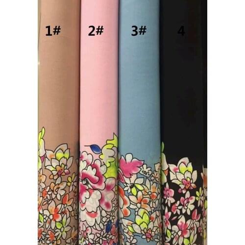 145cm width Paris pearl Chiffon fabric flowers pattern on both sides printing for skirt suit-dress CH01-123